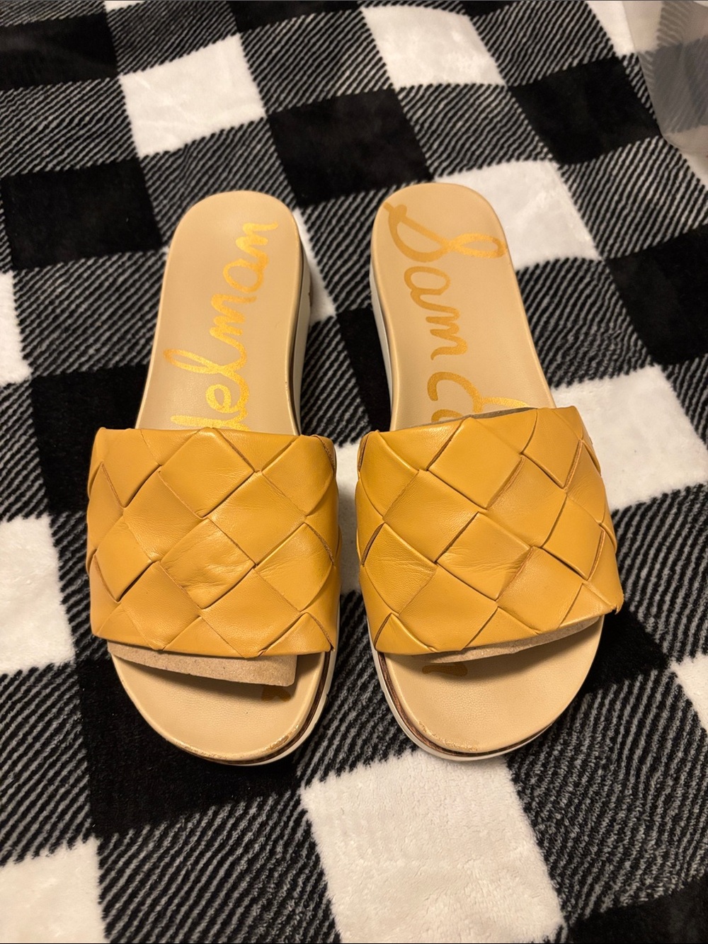 Sam Edelman WOMENS 8.5 Adaley Woven Leather Slide